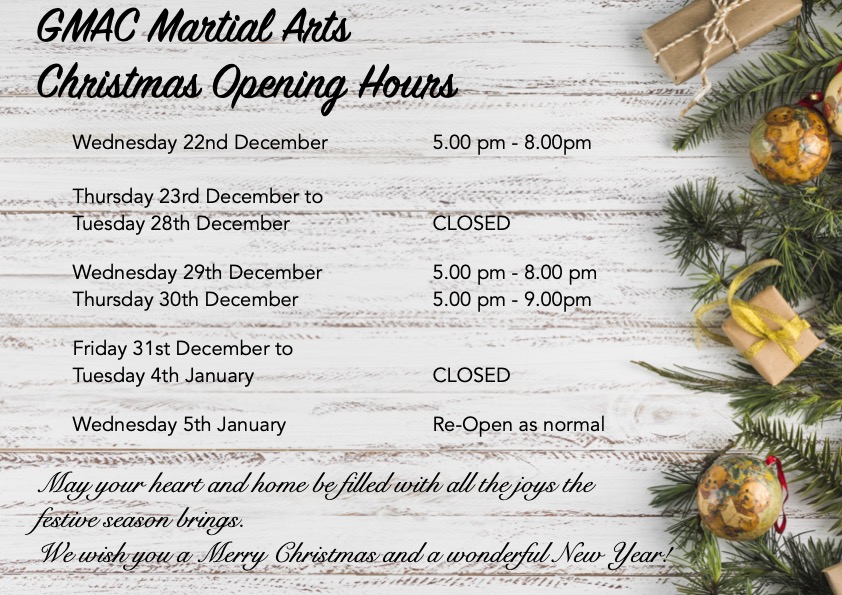 Christmas Opening Hours